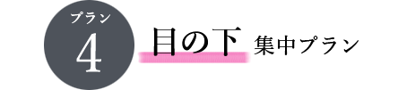 目の下 集中プラン