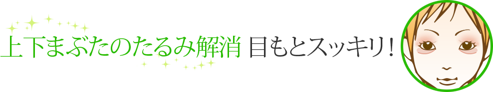 上下まぶたのたるみ解消　目元スッキリ！