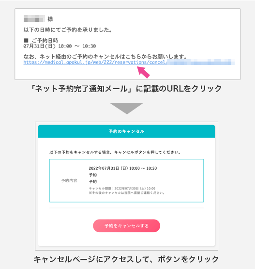 WEB予約 キャンセル方法